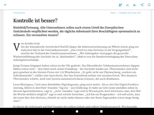 Halterner Zeitung eZeitung android App screenshot 5